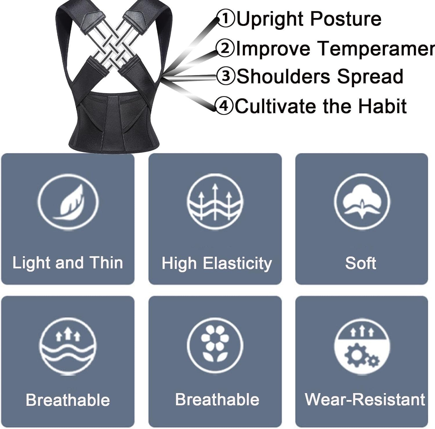 Unisex Back Posture Corrector Support Belt