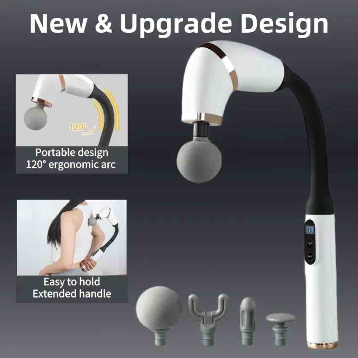 Portable Electric Body Massager (Multi-Head)