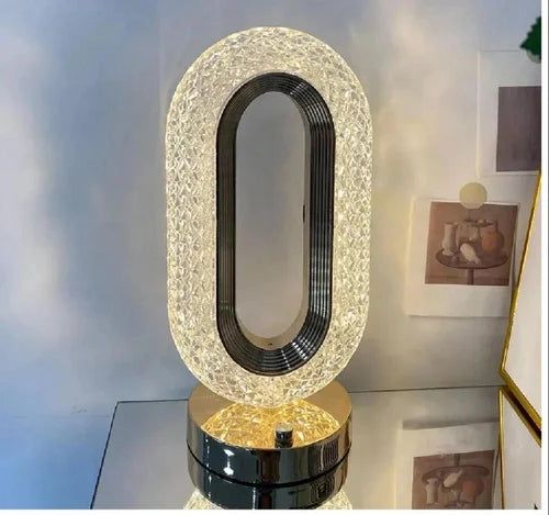 Oval Shape Crystal Lamp