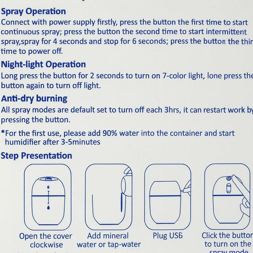 H2O Humidifier Aroma Diffuser