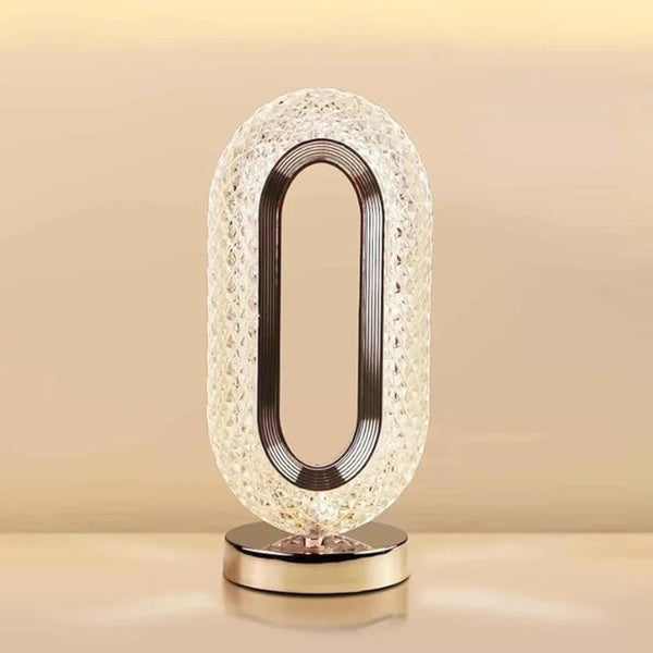Oval Shape Crystal Lamp