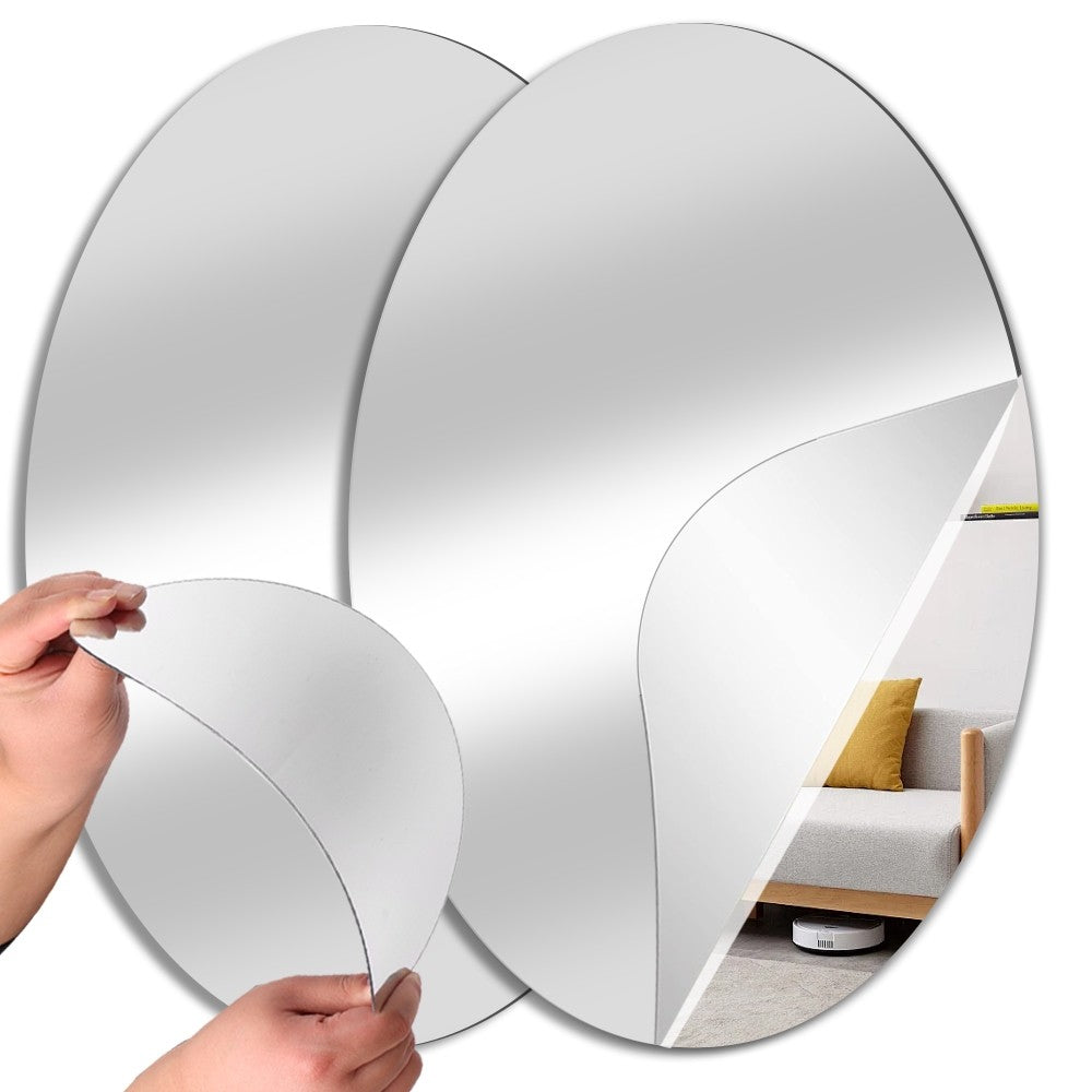 Oval Shape Wall Mirror Sticker
